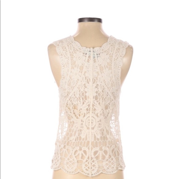 Flying Tomato medium cream lace summer blouse - Picture 2 of 6